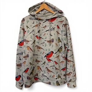 Wms L.A. Soul Bird Theme Soft Hoodie Sweatshirt Kanga Pocket L Nature Casual